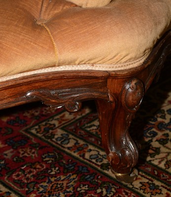 Lot 687 - Victorian rosewood framed conversation seat