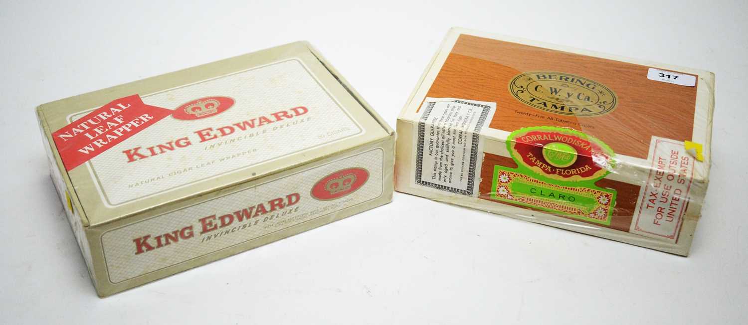 Lot 317 - Two boxes of cigars.