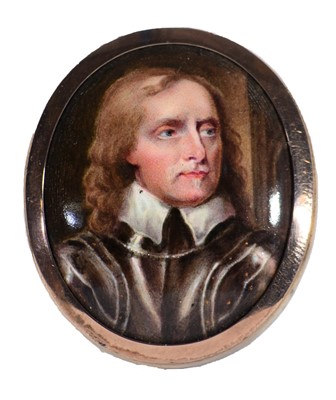 Lot 298 - Miniature portrait of Oliver Cromwell