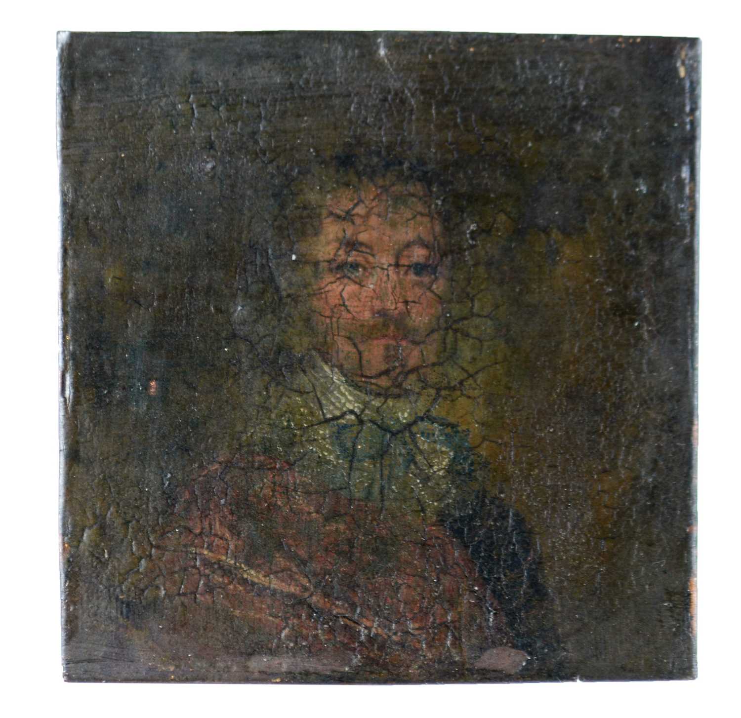 Lot 299 - An oil portrait of Charles I and a lithograph