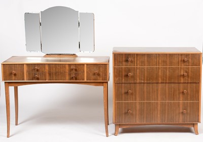 Lot 802 - Vesper furniture: dressing table, four-drawer chest and wardrobe