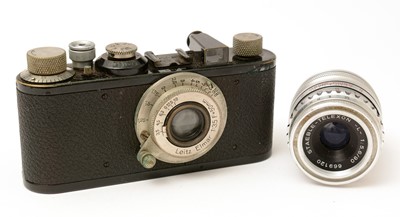 Lot 1358 - A Leica I camera with 50mm  & 90mm lenses