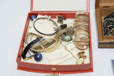 Lot 215 - A large quantity of costume jewellery and watches.