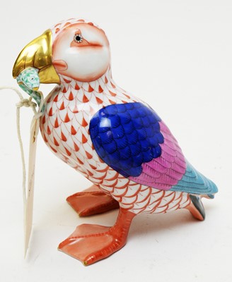 Lot 348 - Herend figure of a puffin.