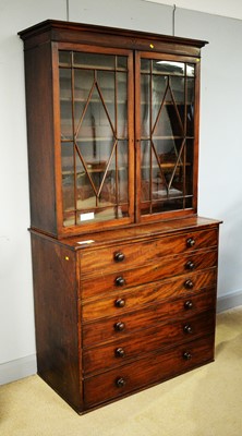 Lot 116 - A Regency mahogany secretaire bookcase