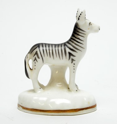 Lot 489 - Rare Staffordshire Toy Zebra
