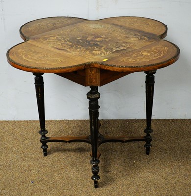 Lot 7 - Victorian rosewood and inlaid occasional table.