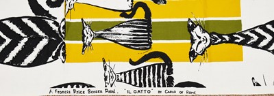 Lot 1029 - Vintage Fabric: "Il Gatto" by Francis Price for Carlo of Rome