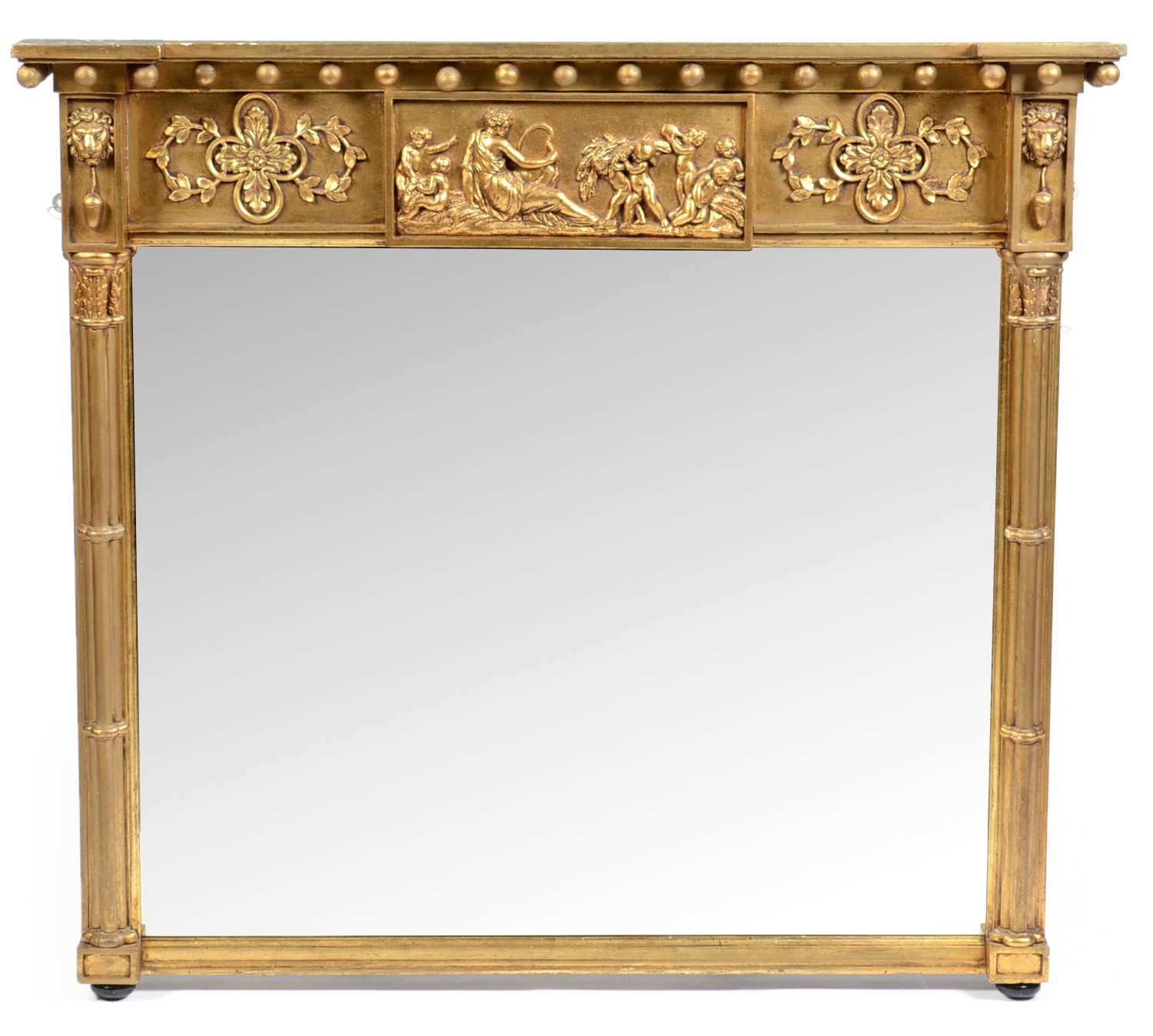 Lot 575 - A Regency gilt overmantle mirror