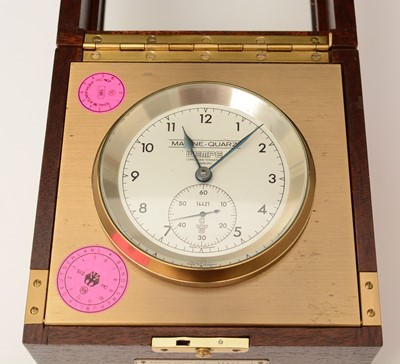 Lot 1354 - A 20th Century Marine Quartz chronometer by Wempe
