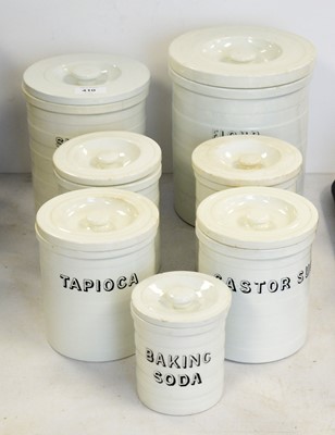 Lot 410 - A set of Maling storage jars
