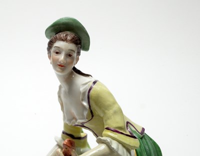 Lot 528 - Pair Meissen style figures