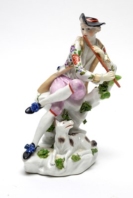 Lot 528 - Pair Meissen style figures