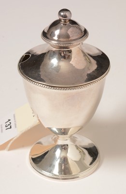 Lot 137 - A George III silver pedestal mustard