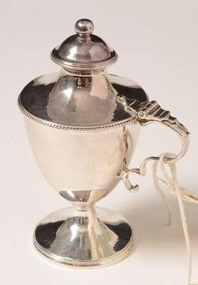 Lot 137 - A George III silver pedestal mustard
