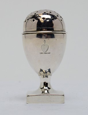 Lot 139 - A George III silver pounce pot