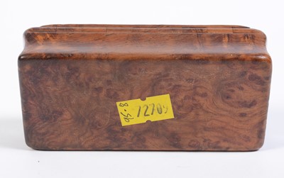 Lot 225 - Sycamore and specimen oak snuff box.
