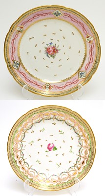 Lot 532 - Two Continental dessert plates