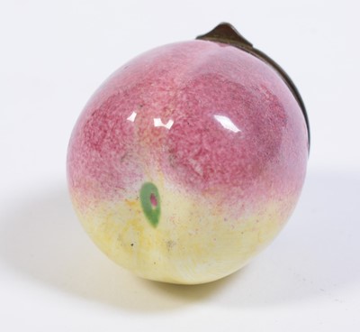 Lot 214 - A South Staffordshire enamel apple bonbonniere.