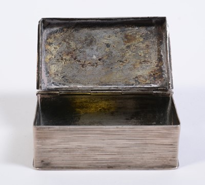 Lot 219 - 19th C silver book pattern snuff box.