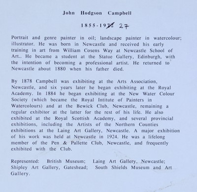 Lot 276 - John Hodgson Campbell - watercolour