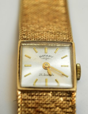 Lot 172 - A 9ct yellow gold Rotary cocktail watch
