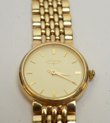 Lot 263 - 9ct yellow gold cased Rotary cocktail watch