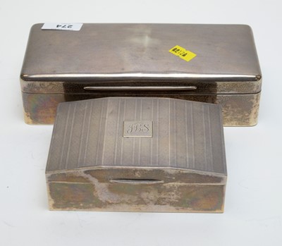 Lot 274 - Two silver mounted cigarette boxes
