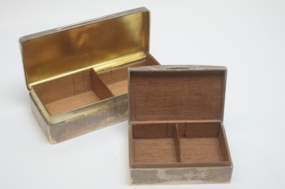 Lot 274 - Two silver mounted cigarette boxes