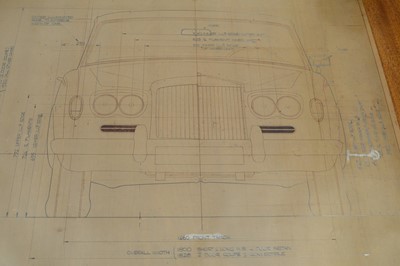Lot 264 - Rolls Royce French adaptation vehicle spec drawings.