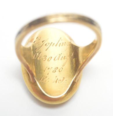 Lot 63 - 18th Century mourning ring