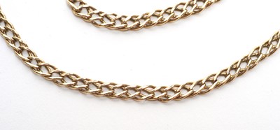 Lot 158 - A 9ct yellow gold curb link chain necklace.