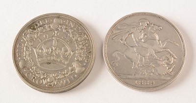 Lot 110 - George V 1934 wreath crown and QV crown