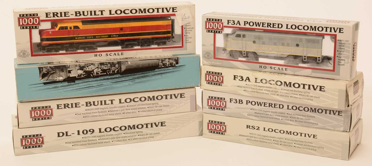 Lot 9 - Proto 2000 Series and Proto 1000 Series HO-gauge locomotives.