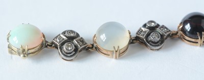 Lot 89 - Gemstone and diamond bracelet