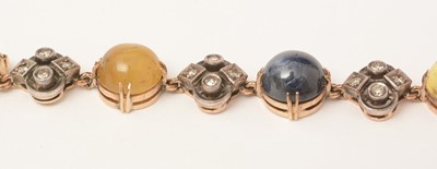 Lot 89 - Gemstone and diamond bracelet