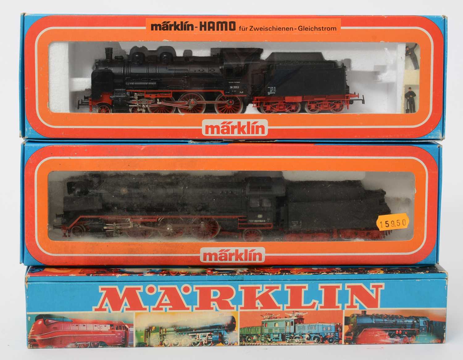 Lot 22 - Three Märklin HO-gauge locomotives and tenders.