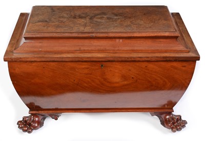 Lot 690 - Late Victorian / early 20th Century mahogany cellarette by R Robsons, Newcastle