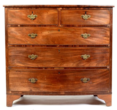 Lot 693 - Regency bowfront chest of drawers