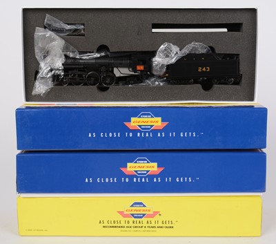 Lot 138 - Four Genesis by Athearn model steam locomotives and tenders