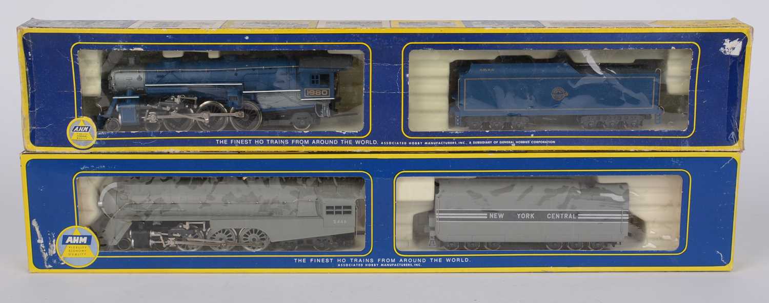 Lot 165 - Two AHM HO-gauge model steam locomotives and tenders