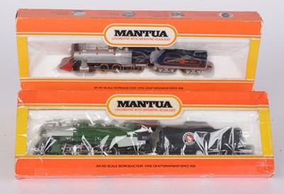 Lot 186 - Four Mantua HO-gauge model steam locomotive and tenders