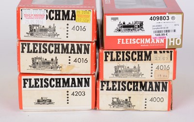 Lot 190 - Six Fleischmann HO-gauge tank locomotives