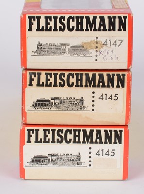 Lot 192 - Three Fleischmann HO-gauge model steam locomotive and tender