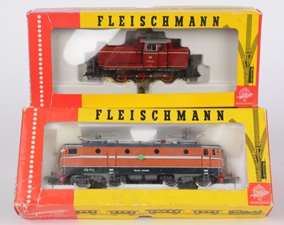 Lot 195 - Four Fleischmann HO-gauge diesel electric locomotives