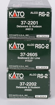 Lot 205 - Three Kato HO-gauge diesel electric locomotives