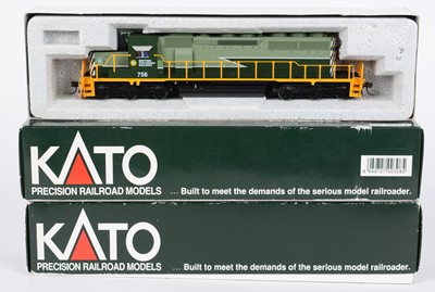 Lot 207 - Three Kato HO-gauge diesel electric locomotives
