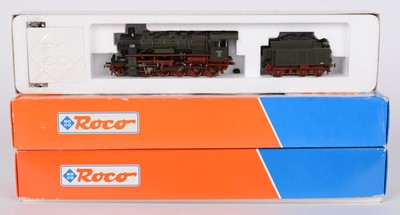 Lot 218 - Three Roco HO-gauge model steam locomotives and tenders
