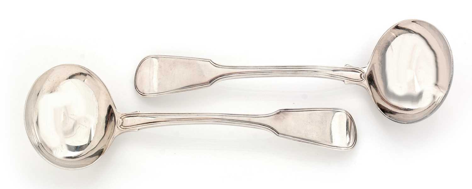 Lot 144 - A pair of Georgian silver ladles