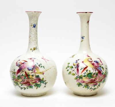 Lot 486 - Pair Bow bottle vases